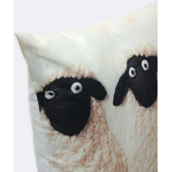 Poduszka Dekoracyjna Czarna owca 3D 40x40cm